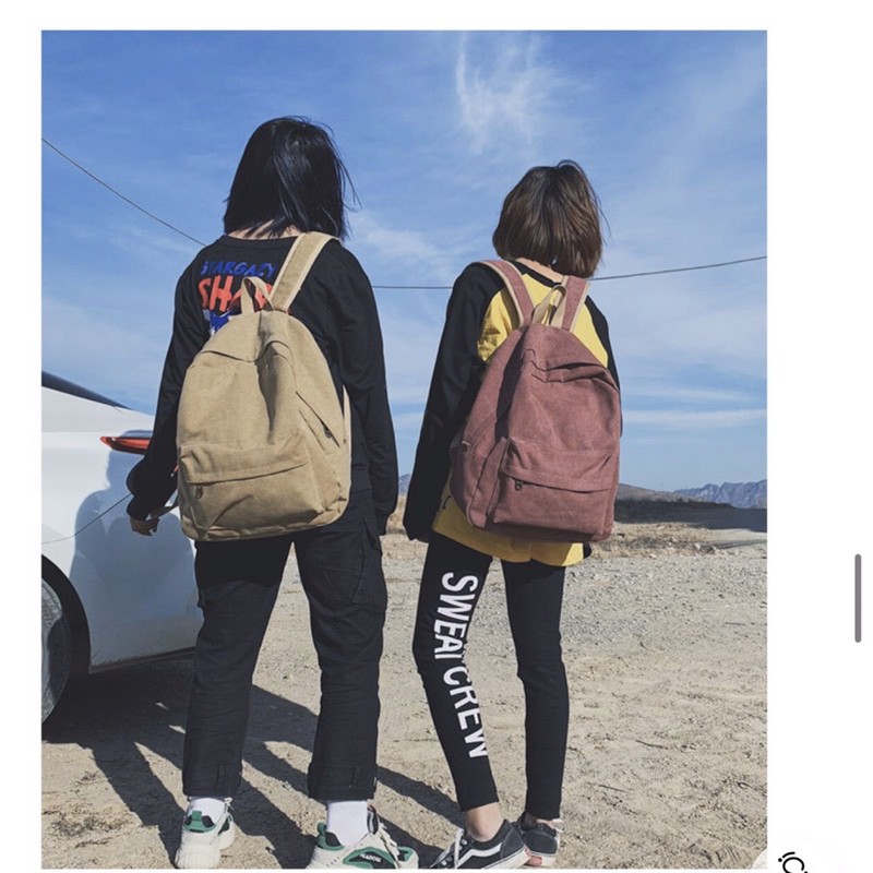 Balo đi học vải bố siêu dày mẫu mới