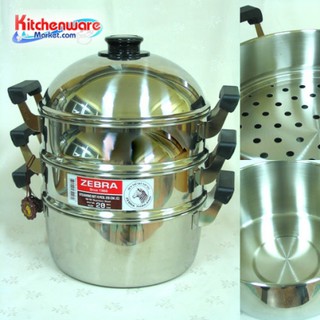 Nồi hấp Inox 2 tầng Zebra 164426 26cm