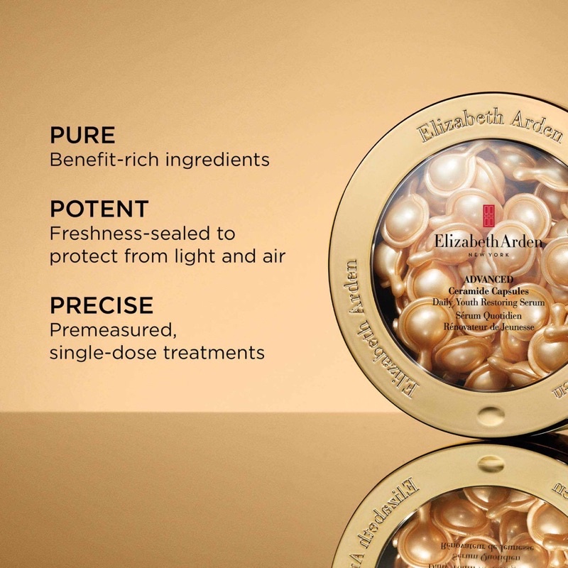 Viên tinh chất dưỡng ẩm căng bóng da Elizabeth Arden Advanced Ceramide Capsules Daily Youth Restoring Serum