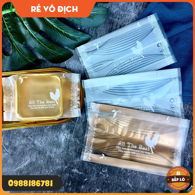 Túi đựng bánh trung thu Chim Hạnh Phúc loại 50gr 75gr 100gr 125gr - 1 set 100 túi