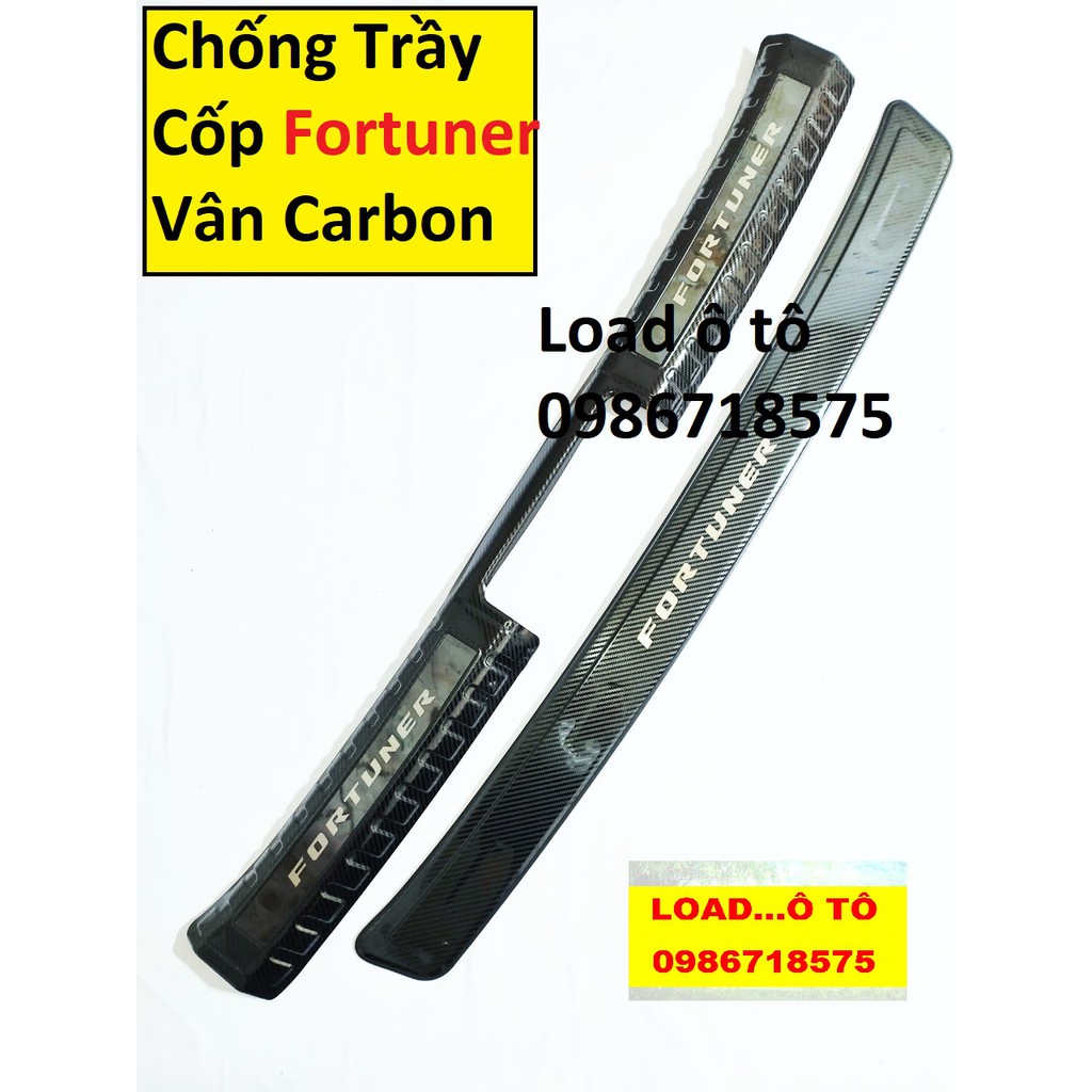 Bộ Ốp Chân, Cốp Fortuner 2022-2017 Mẫu Carbon Cao Cấp