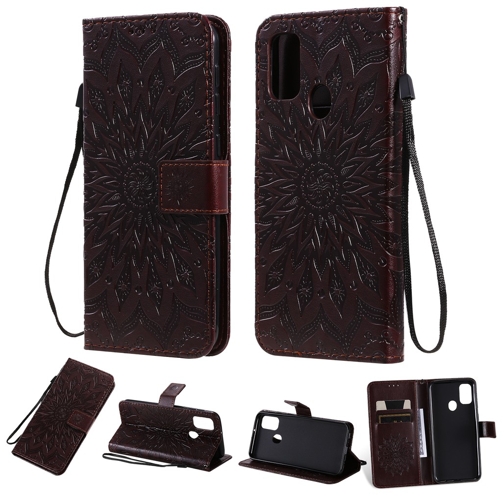 Casing Samsung Galaxy M30S / M21 sun flower embossed leather shell phone case | BigBuy360 - bigbuy360.vn
