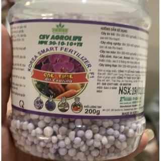 150gr - phân tan chậm hàn quốc : npk 20-10-10+te csv- agrolife