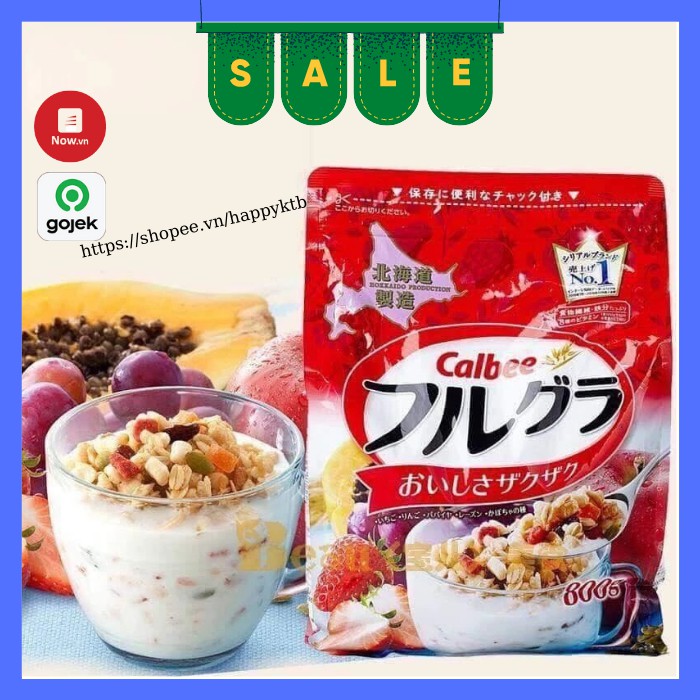 Ngũ cốc Calbee Đỏ Nhật Bản 800g