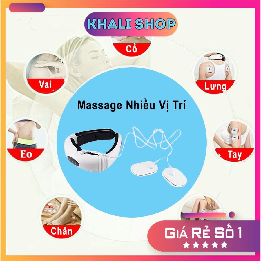 [CHÍNH HÃNG]  Máy Massage Vai Cổ Gáy Trị Liệu Cao Cấp - Máy Mát Xa Châm Cứu Xung Điện Từ Bấm Huyệt 3D Cho Mọi Lứa Tuổi