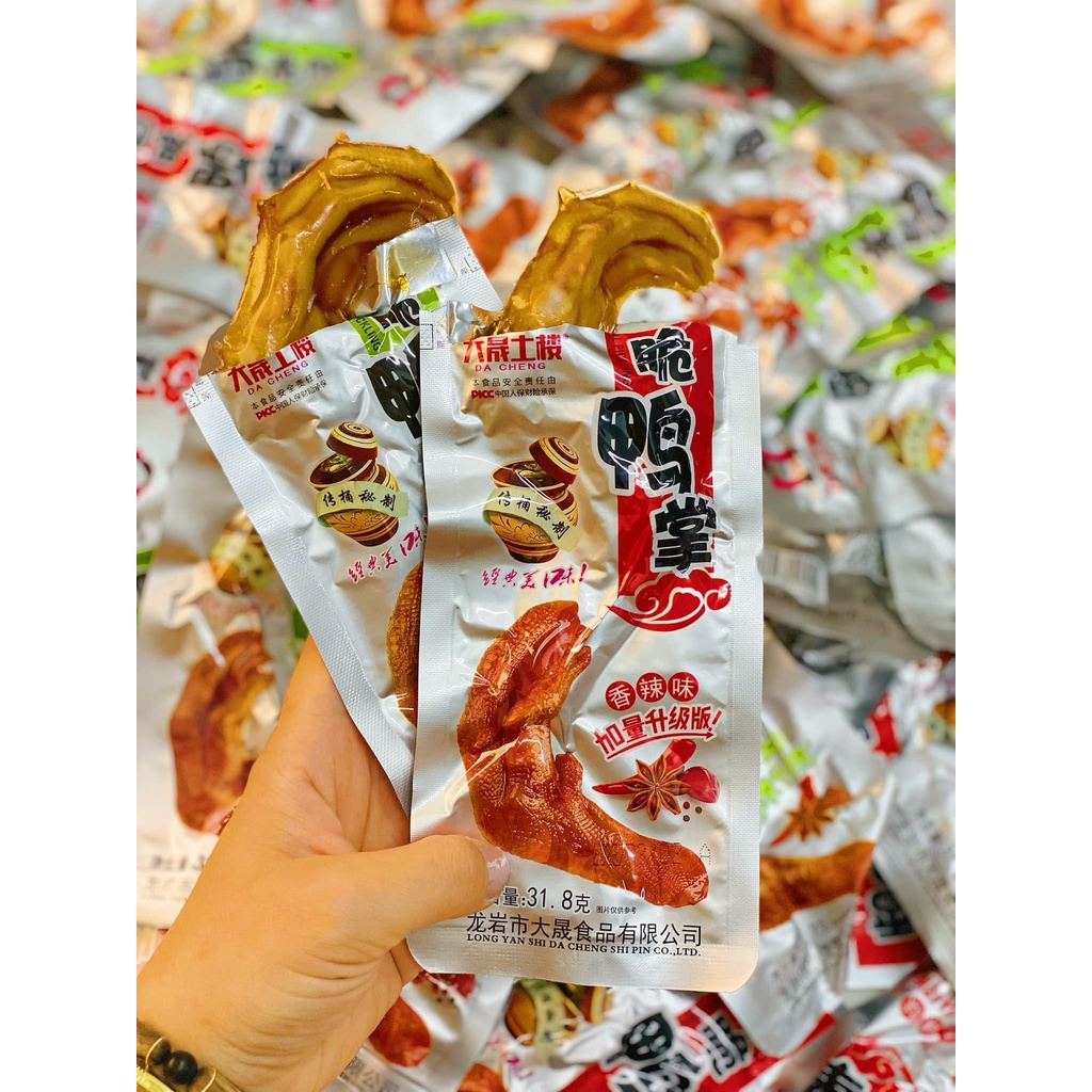 1 cái Chân vịt cay Tứ Xuyên ⚡ SIÊU NGON ⚡ Chân vịt cay Dacheng đặc sản Tứ Xuyên món ăn vặt siêu hot nội địa