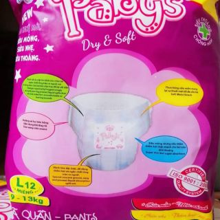 Combo 8 gói bỉm quần papy's thạch thảo đủ size m13 l12 xl11 miếng