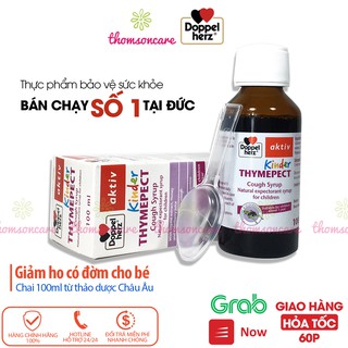Aktiv Kinder Thymepect hỗ trợ giảm ho, đau họng cho trẻ - nhập khẩu từ Doppel Herz Đức