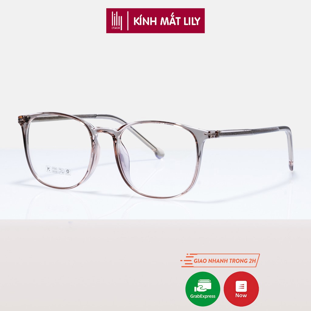 Gọng kính mắt cận phpng cách lịch lãm Lilyeyewear chất nhựa dẻo, thanh mảnh nhiều màu 8251