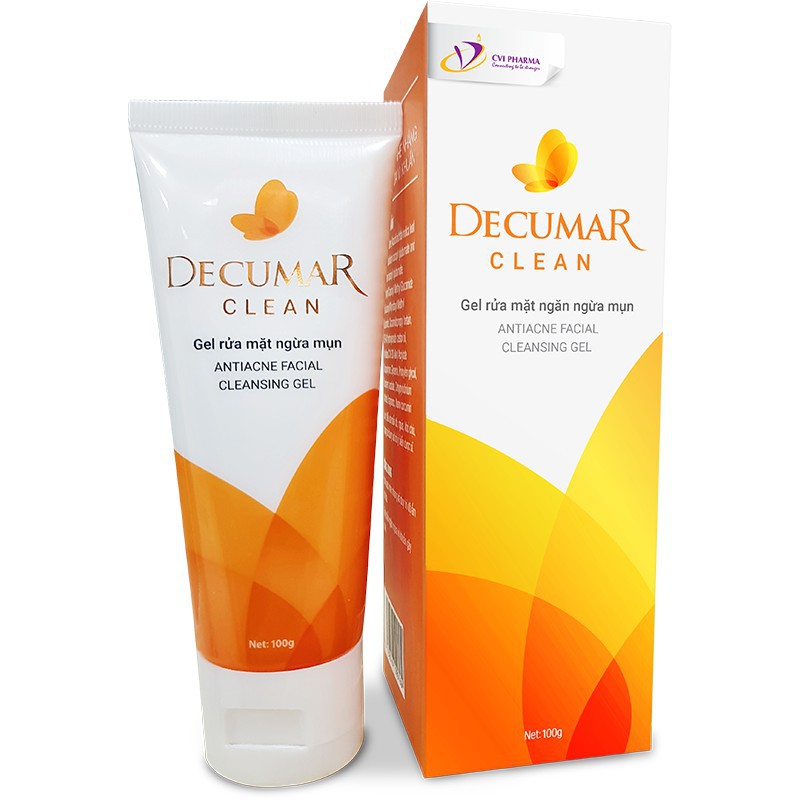 Gel rửa mặt Decumar Clean, sữa rửa mặt kiềm nhờn, giảm mụn