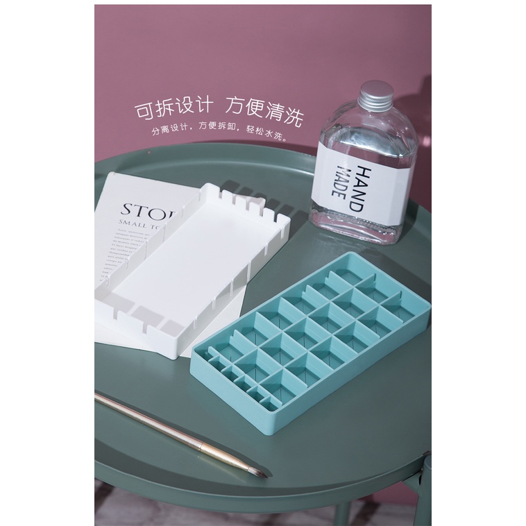 Khay giữ son môi nhiều ngăn để bàn bằng silicone tiện lợi