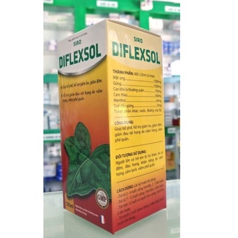 Siro ho ✅THẢO DƯỢC✅Siro ho Diflexsol - Giảm ho, ho có đờm, kháng khuẩn 125ml