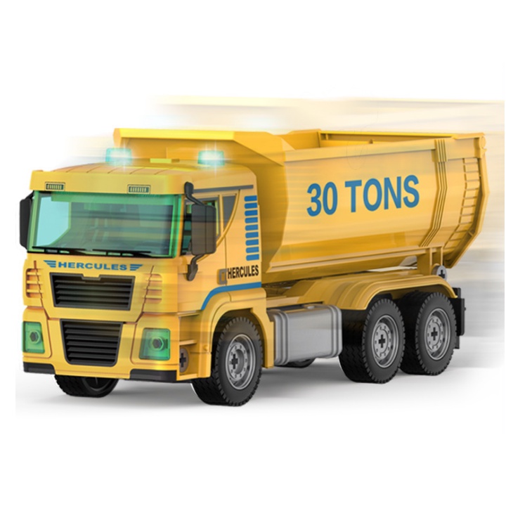 Mô hình lắp ráp xe tải chở hàng đồ chơi trẻ em gồm 72 chi tiết xe có âm thanh và đèn