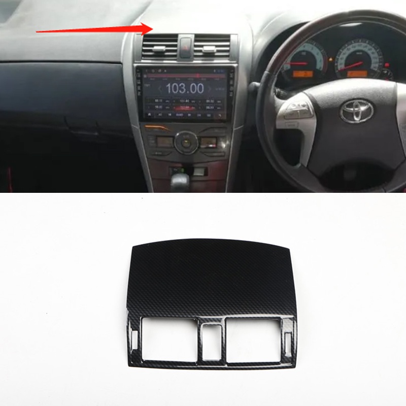 Khung Bảo Vệ Bảng Điều Khiển Cửa Sổ Xe Hơi Họa Tiết Sợi carbon Sang Trọng Cho TOYOTA ALTIS 2008-2013