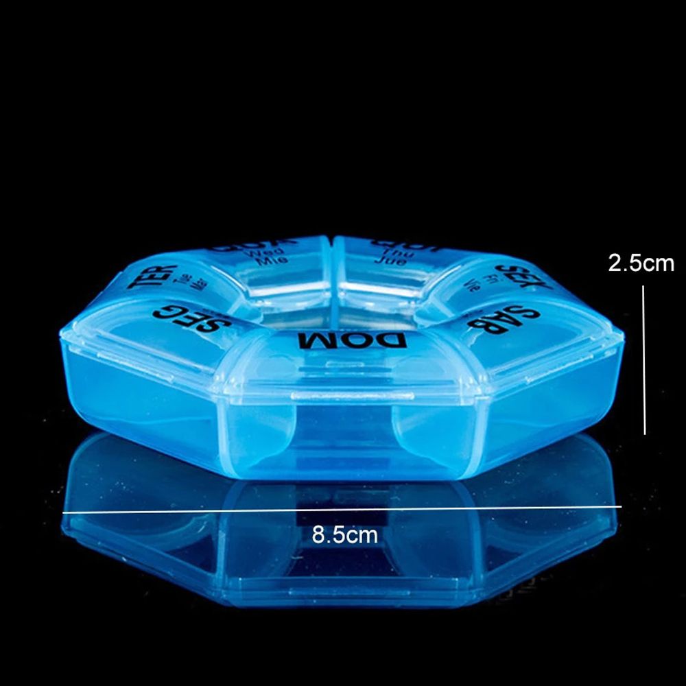 Hộp đựng thuốc viên 7 ngày nhiều màu sắc tùy chọn tiện lợi dành cho đi du lịch