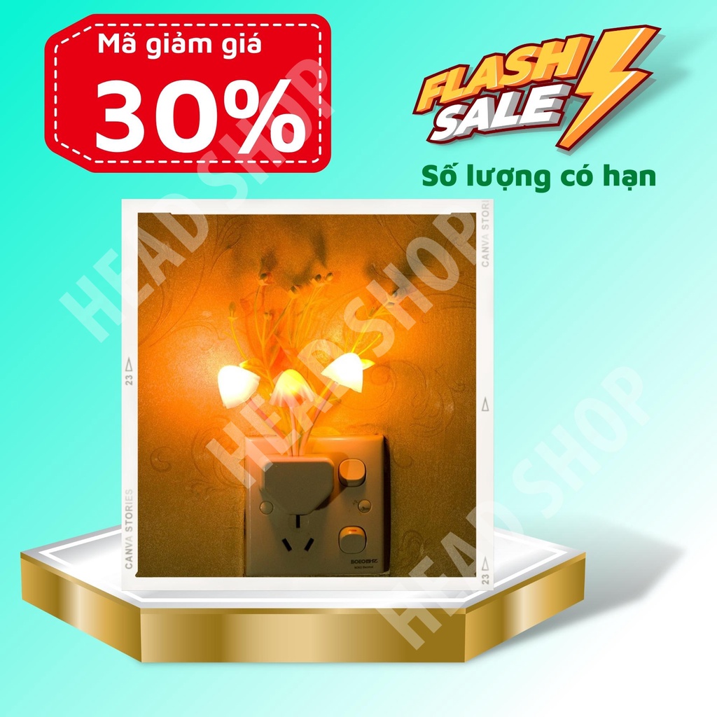 Đèn ngủ cảm ứng tự động tắt mở đổi màu Lamp-154 HEADSHOP