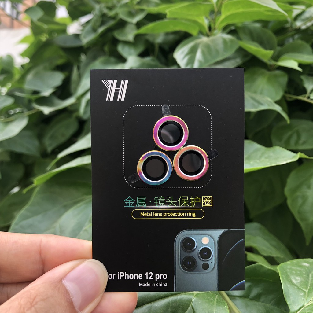 Bộ Vòng TITAN Bảo Vệ Camera IPhone 12-12Mini, 12Pro, 12PRM,  iP13, 13Pro - 13PRM Chống Bụi, Hạn Chế Vân Tay & Mờ Camera