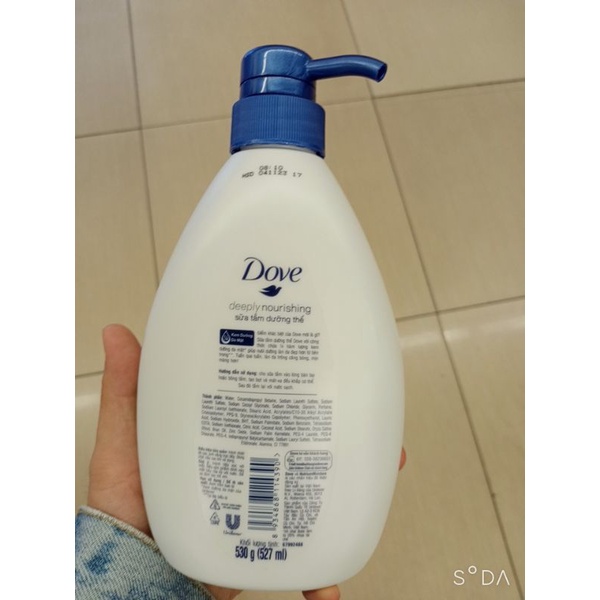 Sữa tắm Dove dưỡng ẩm chuyên sâu 530ml các loại