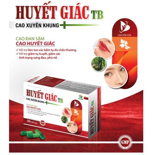 Huyết Giác Tb (Long Huyết) – Tan Vết Bầm Tím – Mau Lành Vết Thương – Tan Huyết - Hộp 30 Viên