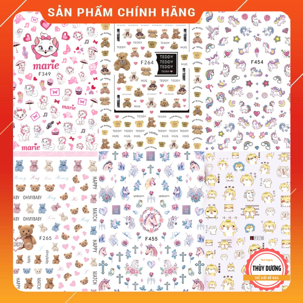 Sticker dán móng hoạt hình 4