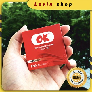 Chính hãng ] Bao cao su OK Original [Hộp 3 chiếc