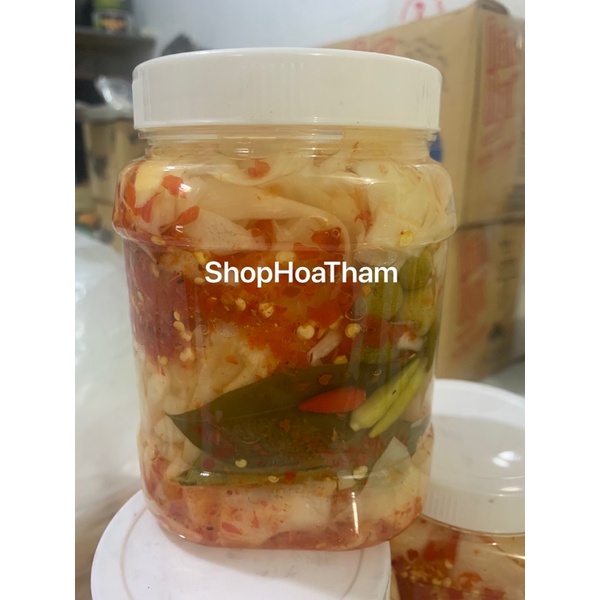 Măng ngâm tỏi ớt mắc mật hũ 1kg