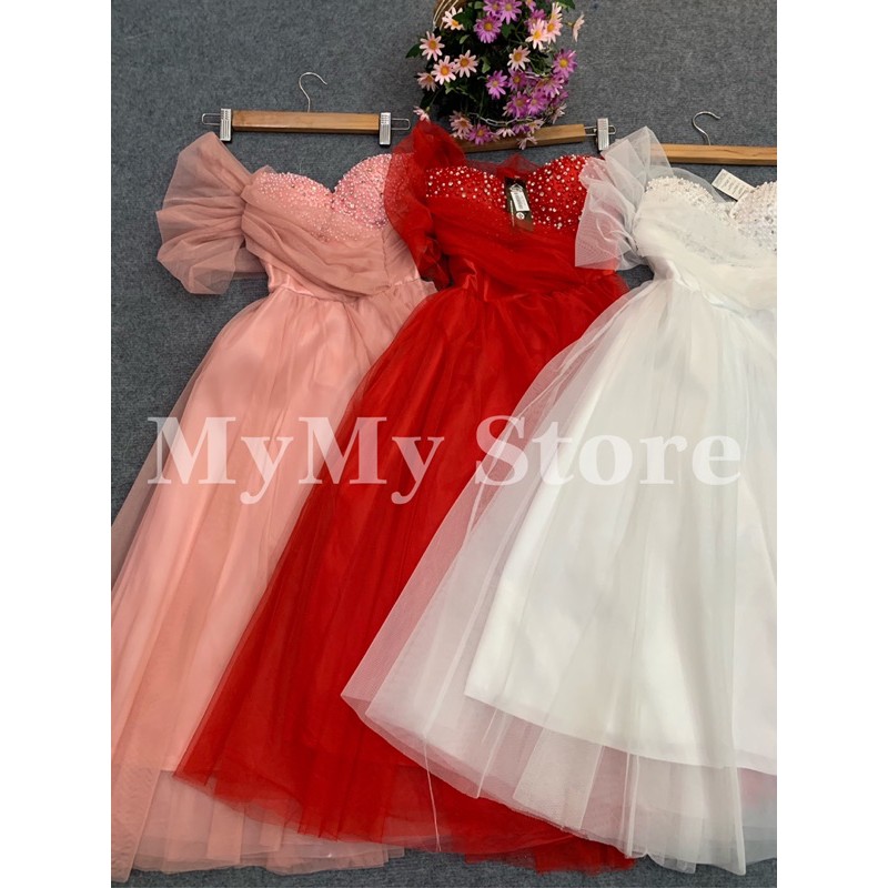 [Mã FAGREEN245 giảm 10% tối đa 30K đơn 99K] ĐẦM XOÈ PHỒNG CÔNG CHÚA LƯỚI CHÉO NGỰC ĐẮP KIM SA - MS282V | BigBuy360 - bigbuy360.vn