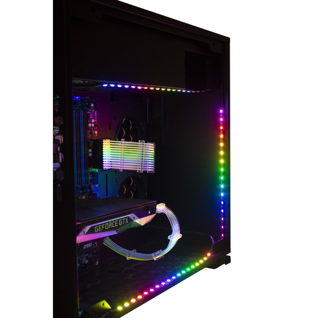 Bộ Led dán Case Ambino Node (Full Tower)-Led nhay theo nhac, triệu màu sắc, hiệu ứng siêu mượt [HÃNG AMBINO]