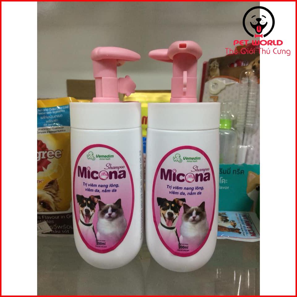 Sữa tắm MICONA trị viêm da viêm nang lông cho chó mèo