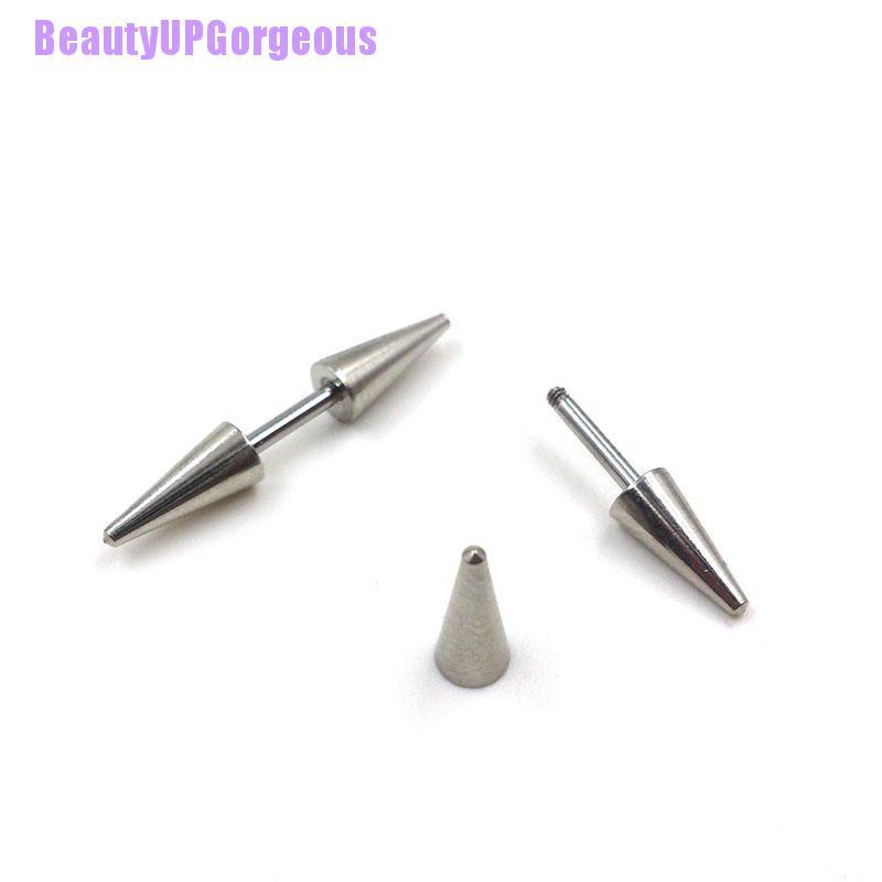 1 đôi khuyên tai đinh tán bằng thép không gỉ thời trang cho nam và nữ