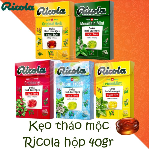 (5 vị) Kẹo thảo mộc Ricola 40gr