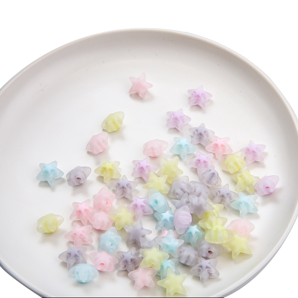 Hạt nhựa acrylic trong suốt hình hoa dành cho làm bông tai/dây chuyền thủ công DIY