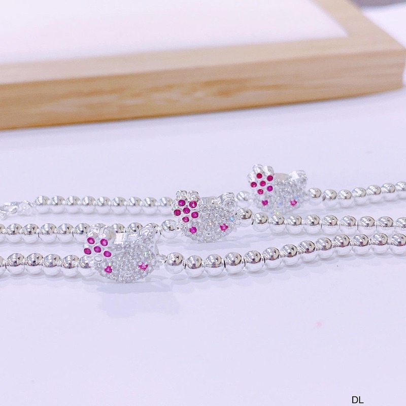 LẮC TAY MÈO KITTY CHO BÉ YÊU BẠC TA-THJ SILVER