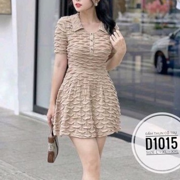 Đầm thun big size cổ trụ từ 60kg-90kg