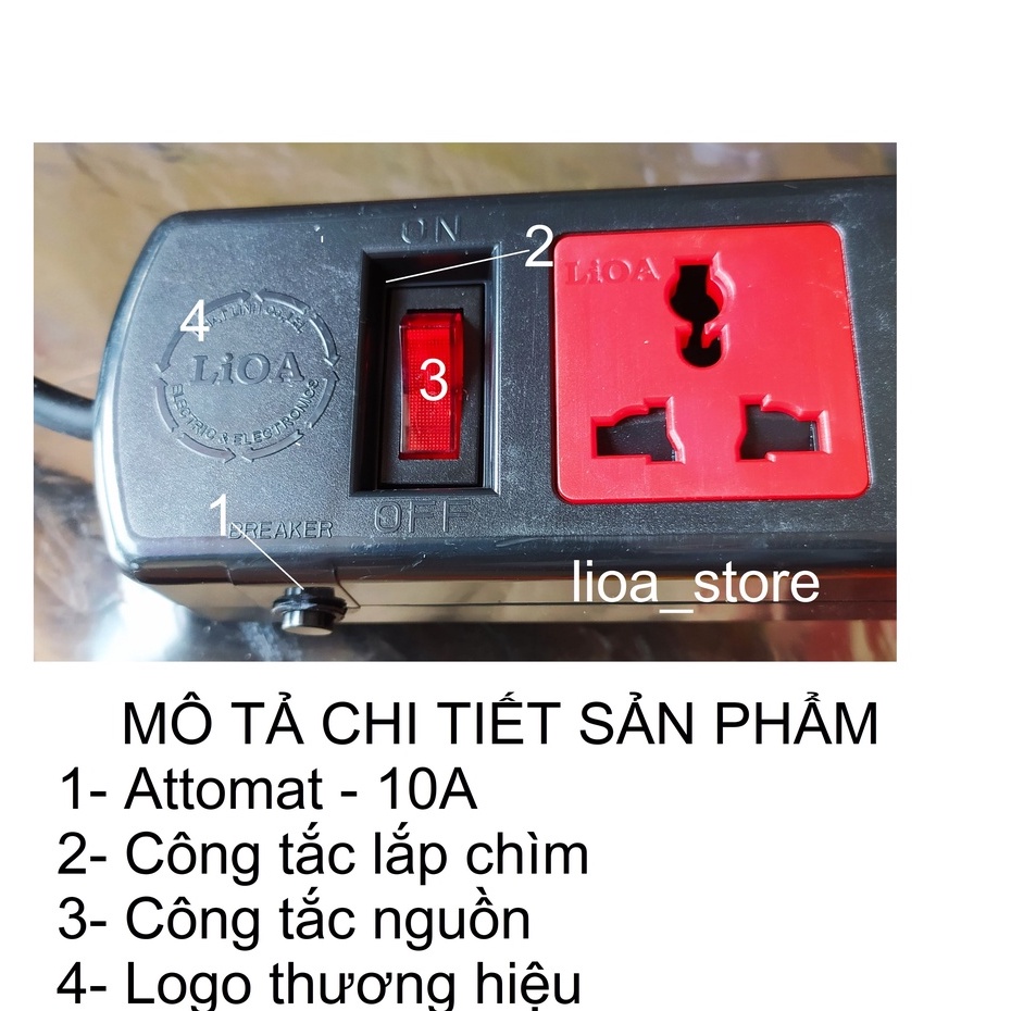 Ổ CẮM ĐIỆN LiOA 3 ĐA NĂNG - MÀU ĐEN