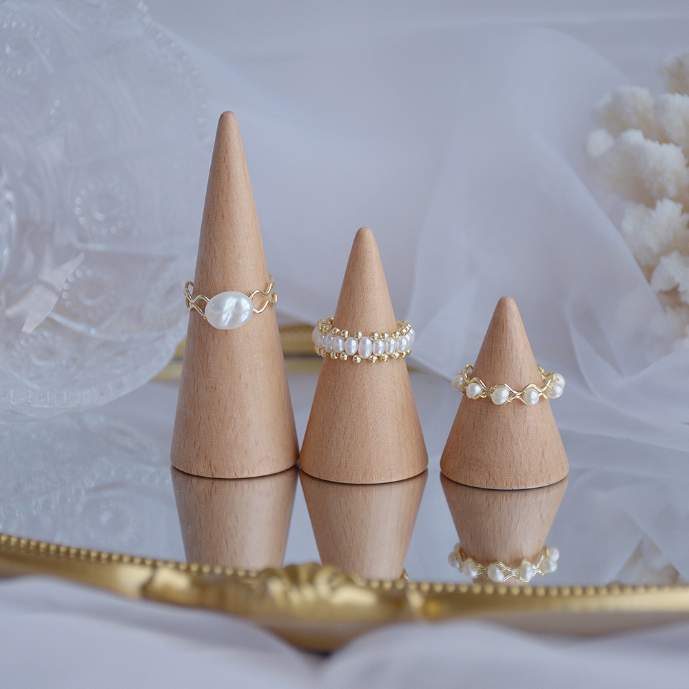 Nhẫn Hở 14k Đính Ngọc Trai Thời Trang Thanh Lịch Cho Nữ