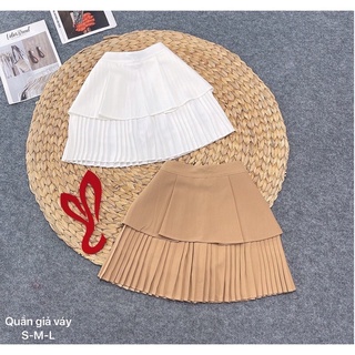 Chân Váy Tầng Xinh Trơn Đen/Trắng/Đỏ/Be