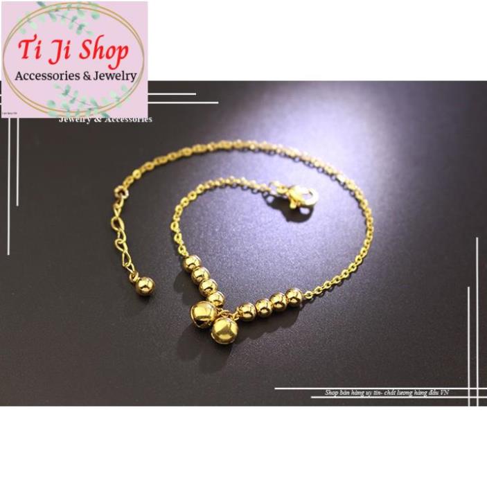 LẮC TAY NỮ INOX CHUÔNG MẠ VÀNG KHÔNG ĐEN - siêu đẹp,