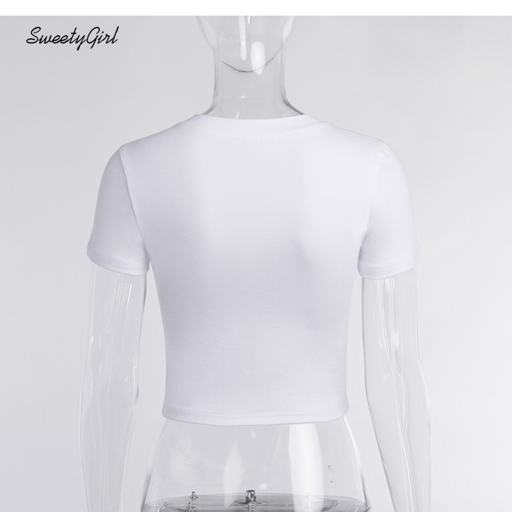 Áo Thun Tay Ngắn Cổ Tròn Màu Trơn In Chữ Thời Trang 2022 Dành Cho Nữ