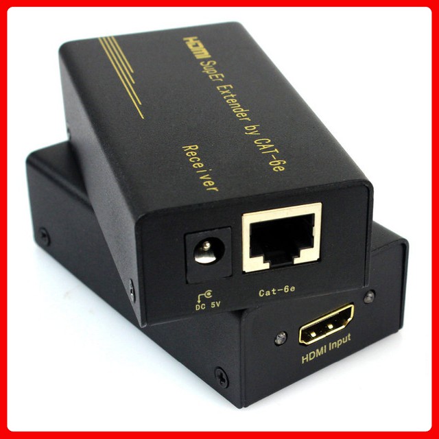 Bộ nối dài HDMI bằng cáp Lan 60m - Chính hãng