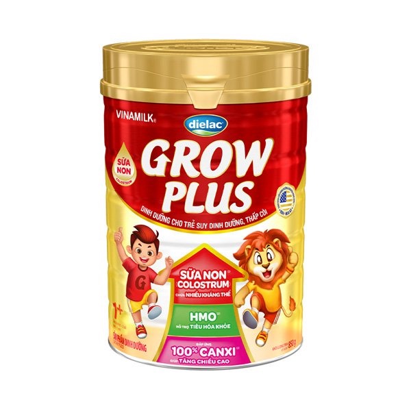 [Mẫu Mới] Sữa Bột Dielac Grow Plus 1+ HT 850g (Sữa Non) (cho trẻ từ 1 - 2 tuổi)