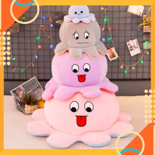 [ ẢNH THẬT - VIDEO THẬT ] Bạch Tuộc Cảm Xúc 2 Mặt Lông Mềm Mịn Siêu Đáng Yêu