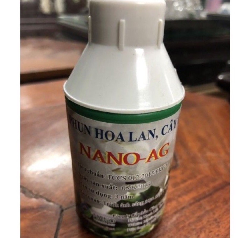Dung dịch nano bạc AG và nano đồng Cu, sản phẩm trị nấm , khử trùng cho hoa lan cây cảnh , lọ 100ml