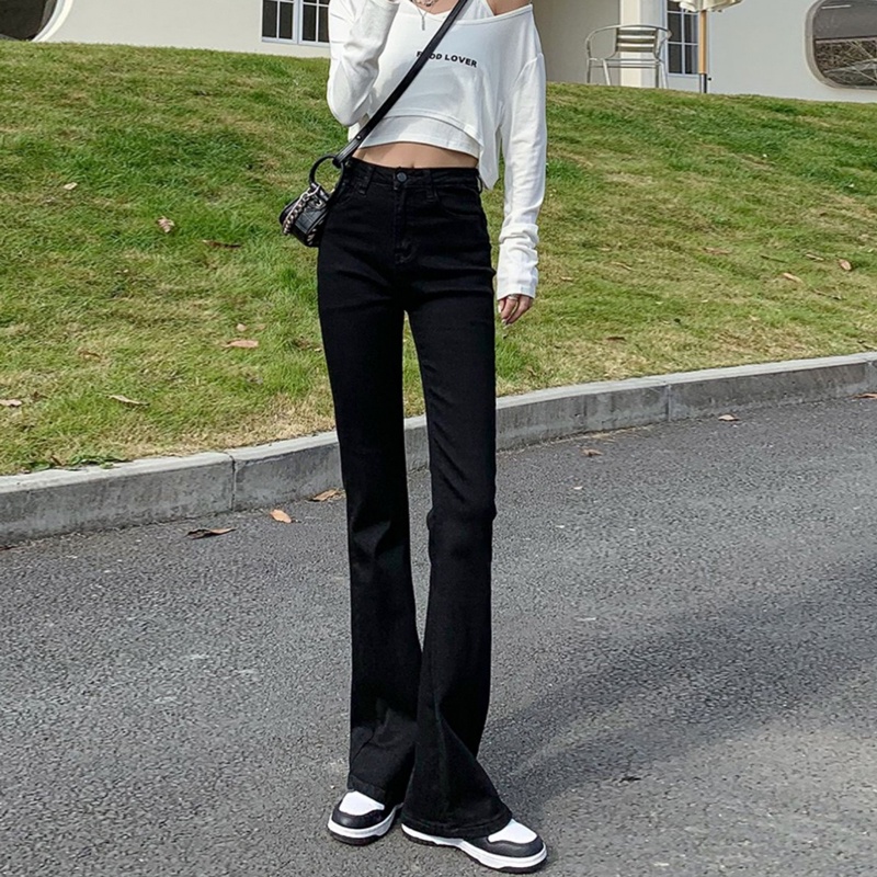 Quần Jeans Dài Ống Loe Thời Trang Dành Cho Nữ