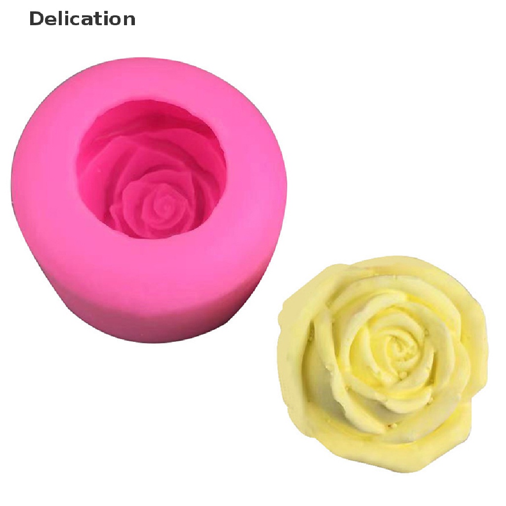 Khuôn Làm Bánh Chất Liệu silicone Hình Hoa Hồng 3d Dễ Thương