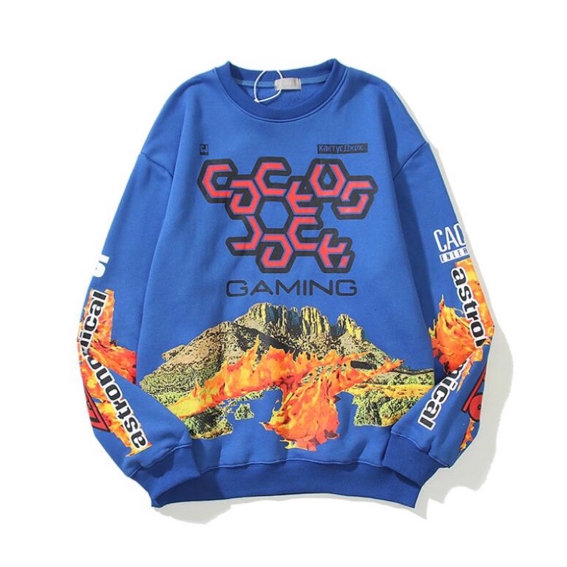 Áo nỉ bông sweater Cactus Jack dành cho nam và nữ mùa thu đông