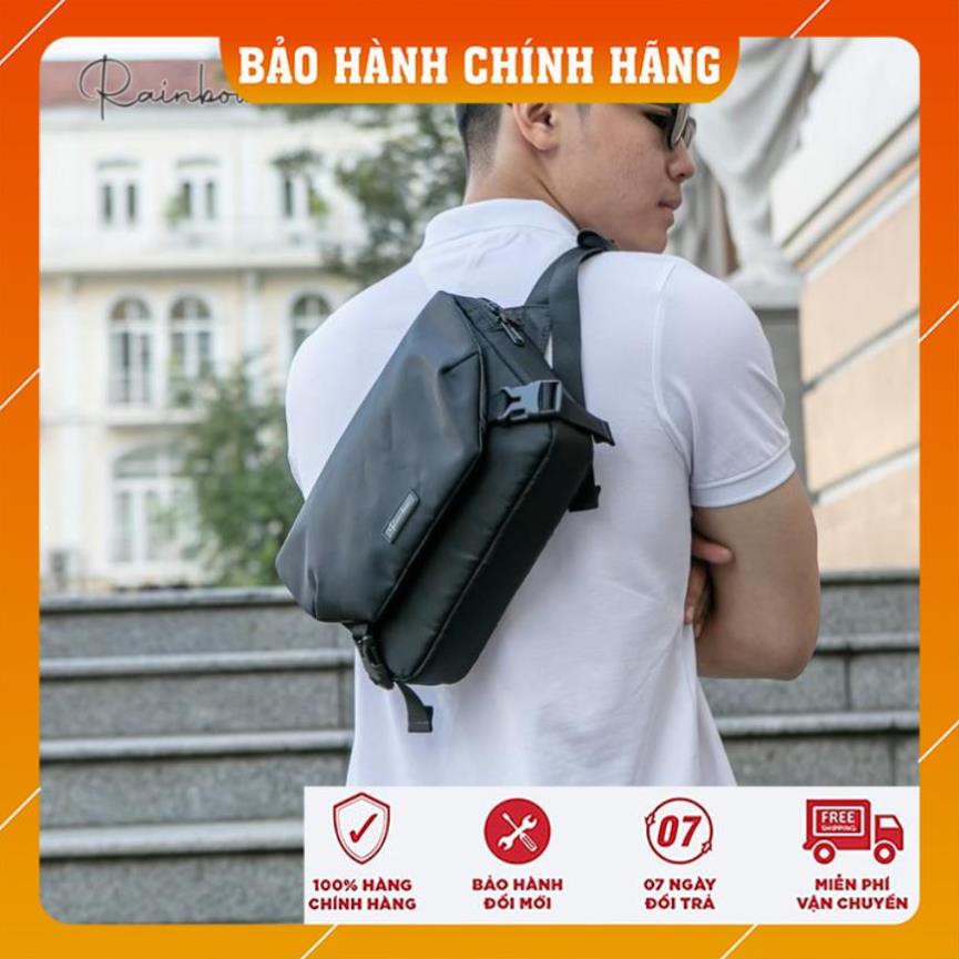 Túi đeo chéo nam vải canvas chống nước đựng ipad Rainbow BG011 dáng bì thư