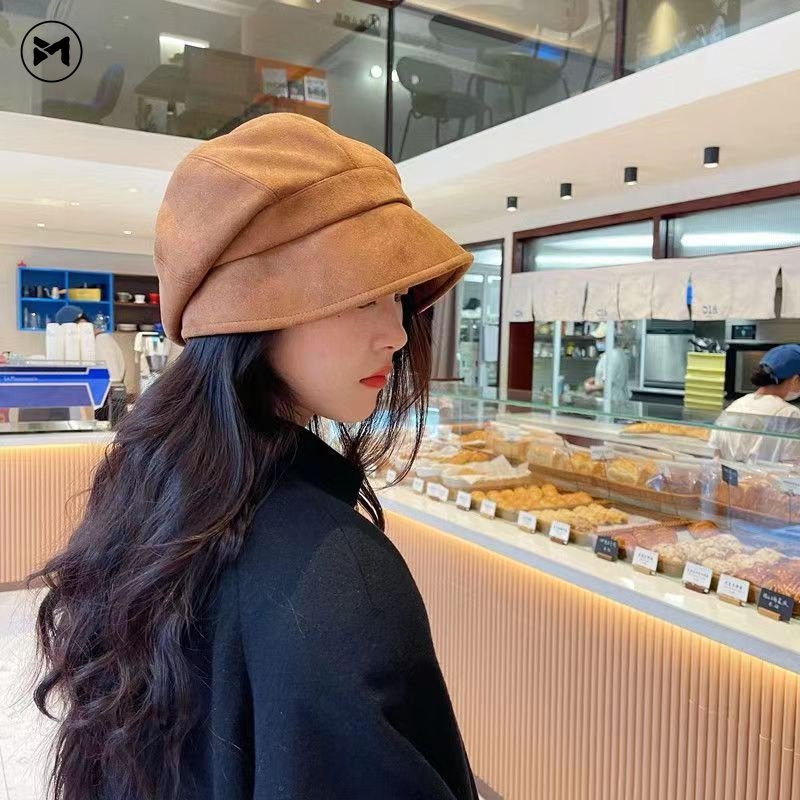 Nón Beret Da Lộn Thời Trang Dành Cho Nam Và Nữ