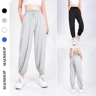 Quần Jogger nữ ống rộng Maoshop Quần jogger form rộng 2 dáng để suông hoặc bo gấu thể thao tập gym - Q04  ྇