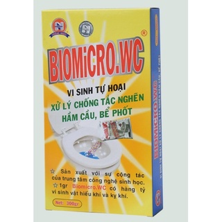 Vi sinh tự hoại biomicro.wc 300gr chống tắc nghẽn bồn cầu
